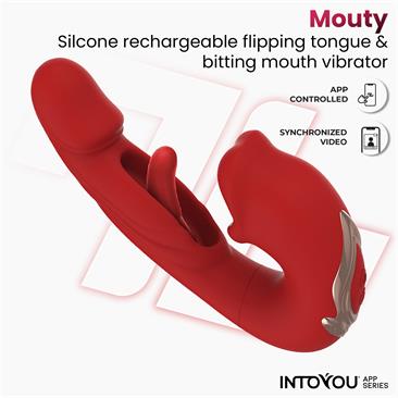 INTOYOU APP SERIES Mouty Vibrador Función Mordisqueo y Flipping con App - Imagen 4