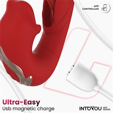 INTOYOU APP SERIES Mouty Vibrador Función Mordisqueo y Flipping con App - Imagen 3