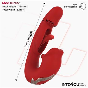 INTOYOU APP SERIES Mouty Vibrador Función Mordisqueo y Flipping con App - Imagen 2